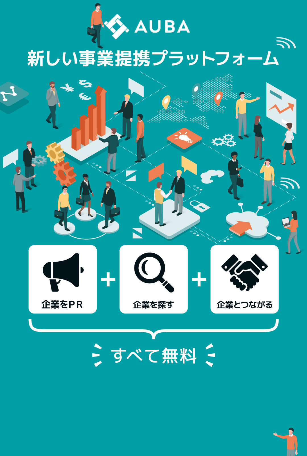 eicon 新しい事業提携プラットフォーム 企業をＰＲ 企業を探す 企業とつながる すべて無料 事業をPRして、企業と企業がつながる。日本最大級のオープンイノベーションプラットフォーム。